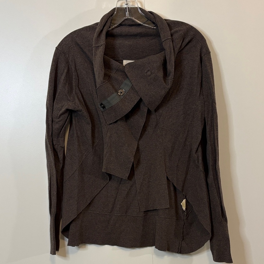 Shae 100% Cotton Elegant Brown Women's Cardigan